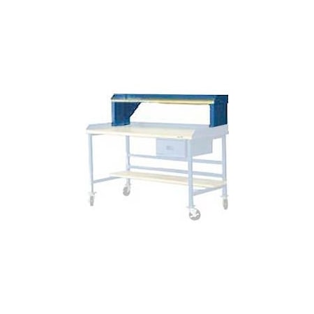 Built Rite Br Built-Rite Steel Riser W/ Laminate Square Edge, 60"W x 12"D, Blue R12565-BL